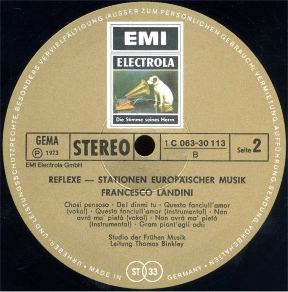 Francesco Landini, Studio Der Frühen Musik Leitung Thomas Binkley – Francesco Landini, image 4