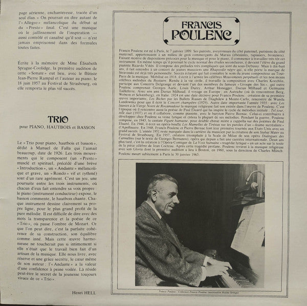 Francis Poulenc, Pierre Bernac, Jean-Pierre Rampal – Le Bal Masque, image 4