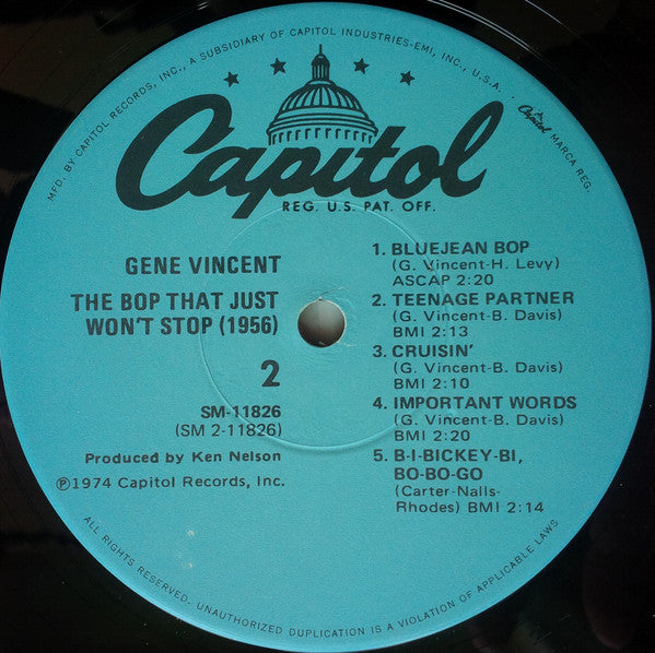 Gene Vincent And His Blue Caps – The Bop That Just Won't Stop (1956), image 4