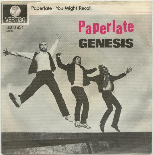 Front cover of Genesis – Paperlate, Vertigo, Germany, 1982