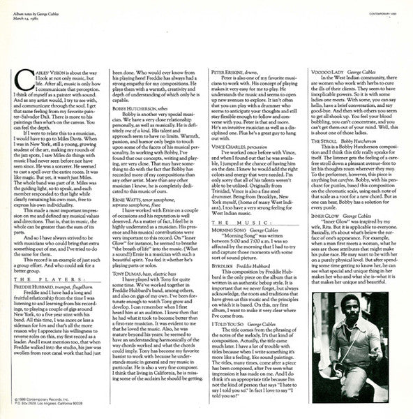 George Cables – Cables' Vision, image 5