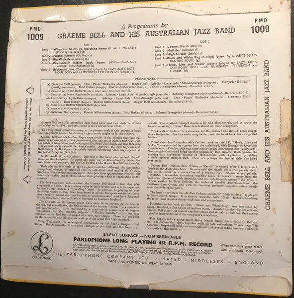 Graeme Bell And His Australian Jazz Band – A Programme By Graeme Bell And His Australian Jazz Band, image 2