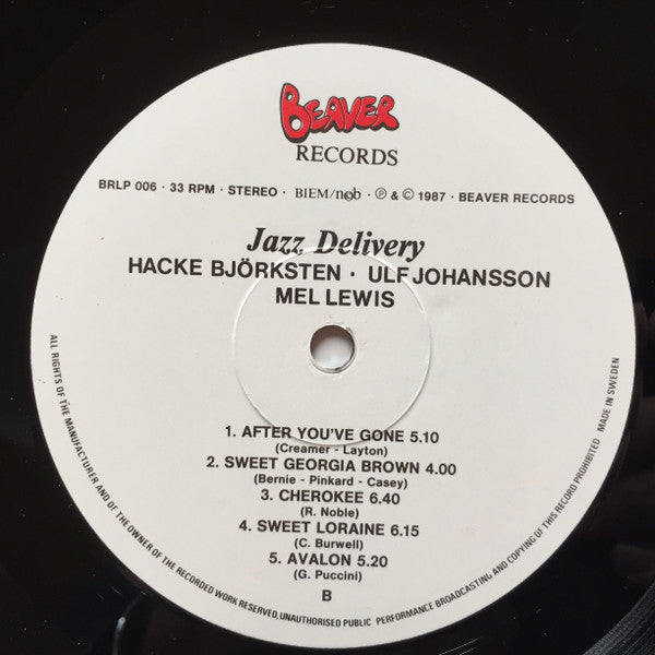 Hacke Björksten / Mel Lewis / Ulf Johansson – Jazz Delivery, image 3