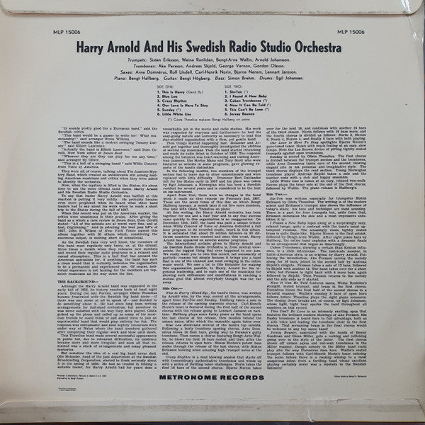 Harry Arnold And His Swedish Radio Studio Orchestra – This Is Harry And The Mystery Band, image 2