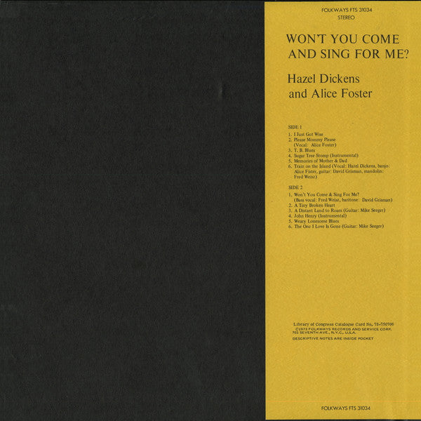 Hazel & Alice – Won't You Come & Sing For Me?, image 2