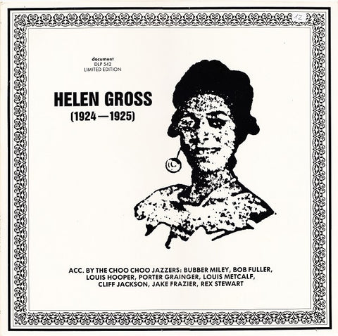 Front cover of Helen Gross – (1924-1925), Document Records, Austria, 1988
