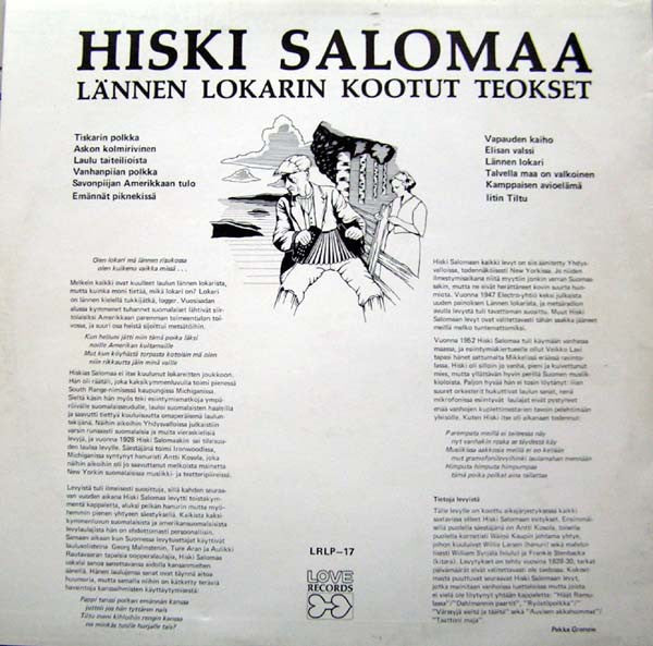 Hiski Salomaa – Lännen Lokarin Kootut Teokset, image 2