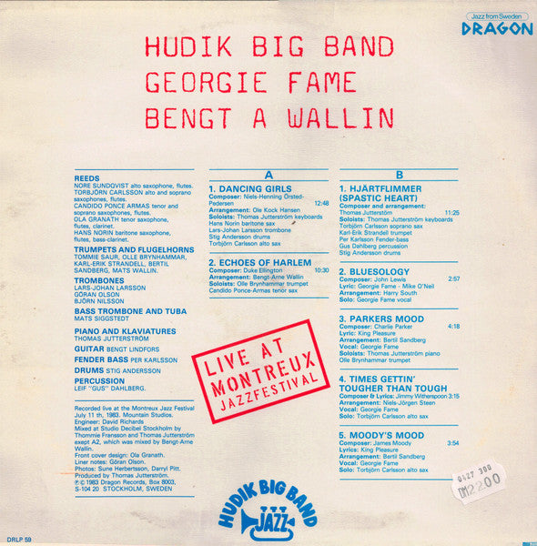 Hudik Big Band, Georgie Fame, Bengt A Wallin – Live At Montreux Jazzfestival, image 2