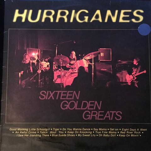 Front cover of Hurriganes – Sixteen Golden Greats, Sonet, Sweden, 1977