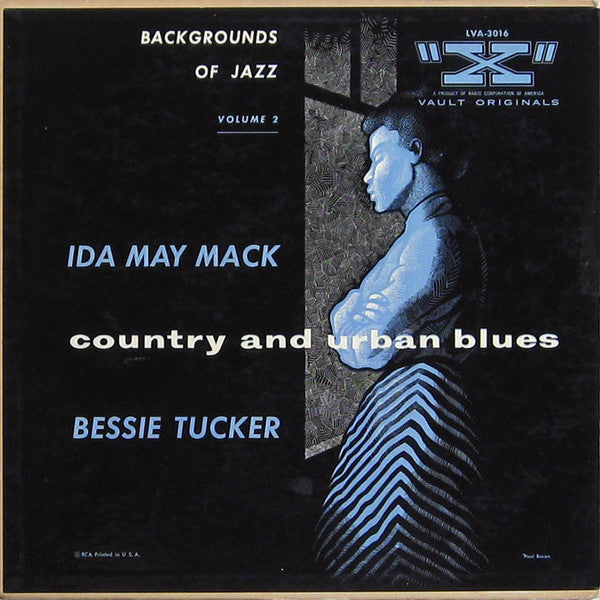 Front cover of Ida May Mack / Bessie Tucker – Backgrounds Of Jazz, Volume 2: Country And Urban Blues, "X", US, 1954