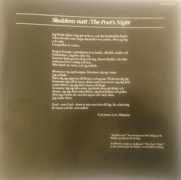 Ingvar Lidholm – Skaldens Natt = The Poet's Night, image 5