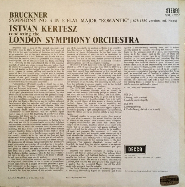 Istvan Kertesz, Bruckner, London Symphony Orchestra – Symphony No.4 'Romantic', image 2