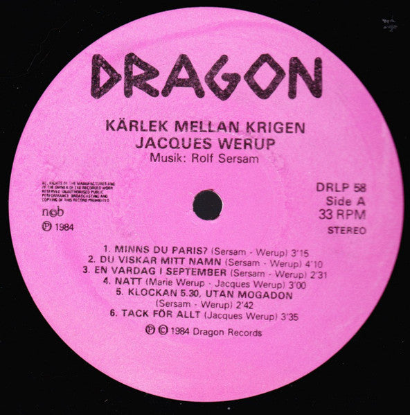 Jacques Werup, Rolf Sersam – Kärlek Mellan Krigen, image 3