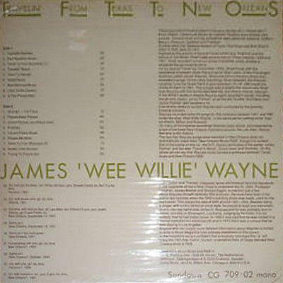 James 'Wee Willie' Wayne – Travelin' From Texas To New Orleans, image 2