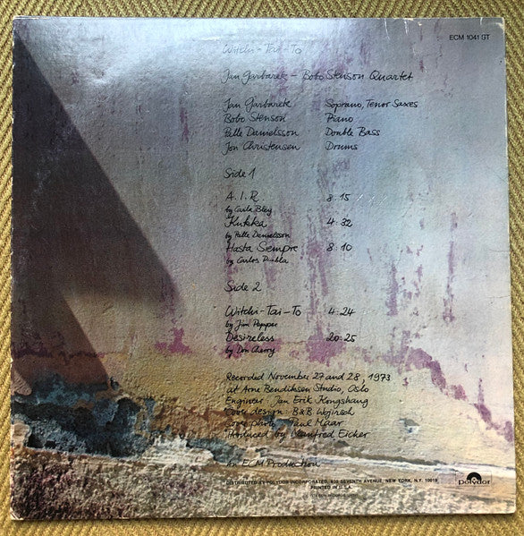 Jan Garbarek - Bobo Stenson Quartet – Witchi-Tai-To, image 2