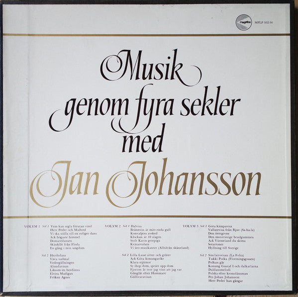 Front cover of Jan Johansson – Musik Genom Fyra Sekler, Megafon, Sweden, 1969