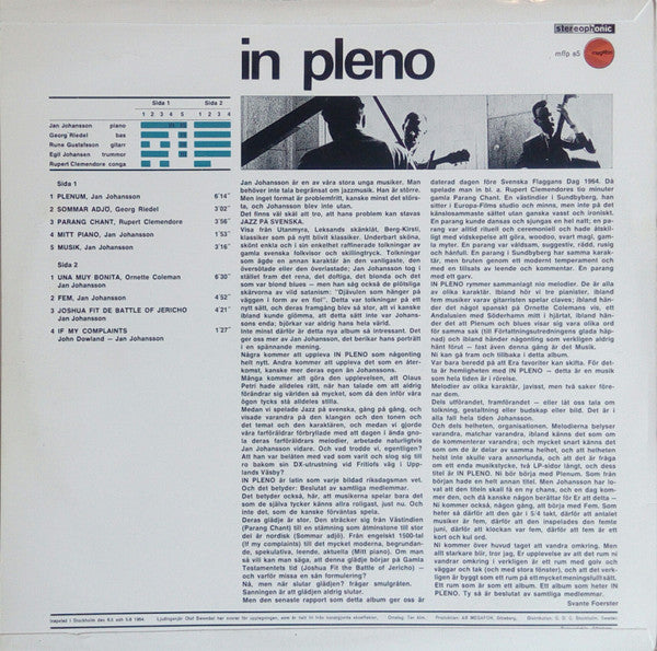 Jan Johansson – In Pleno, image 2