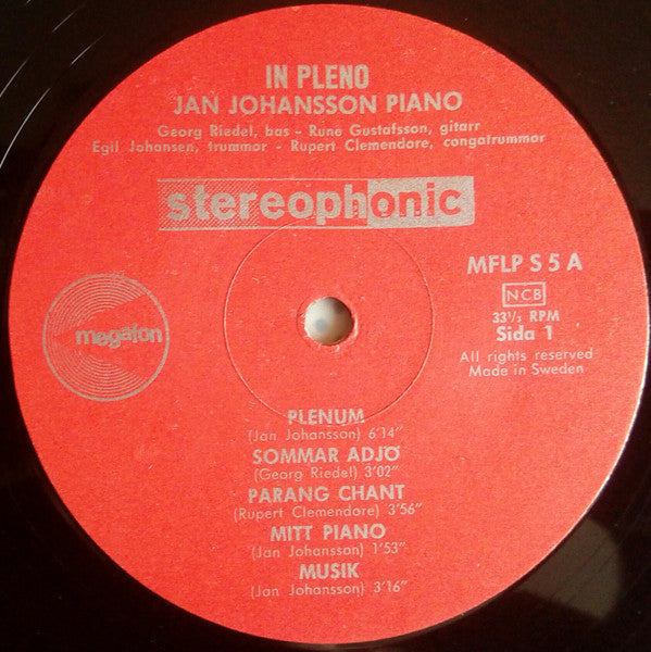 Jan Johansson – In Pleno, image 3