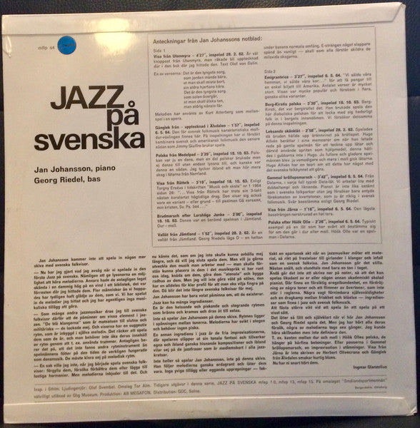Jan Johansson – Jazz På Svenska, image 2