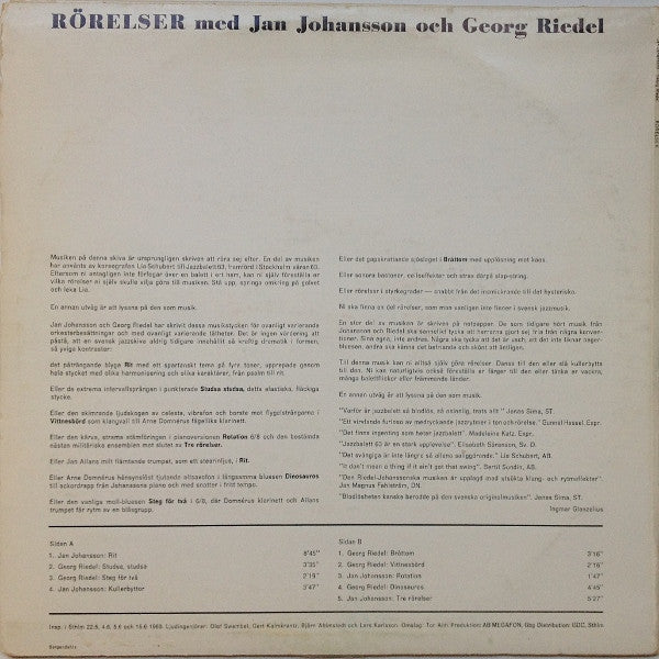 Jan Johansson / Georg Riedel – Rörelser, image 2