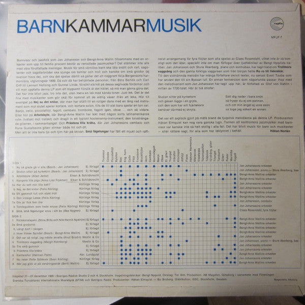 Jan Johansson & Bengt-Arne Wallin – Barnkammarmusik, image 2