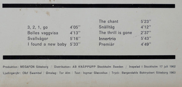 Jan Johansson Trio – Innertrio, image 4