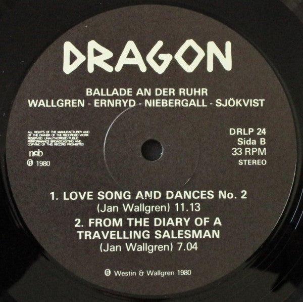 Wallgren ● Ernryd ● Niebergall ● Sjökvist – Ballade An Der Ruhr, image 4