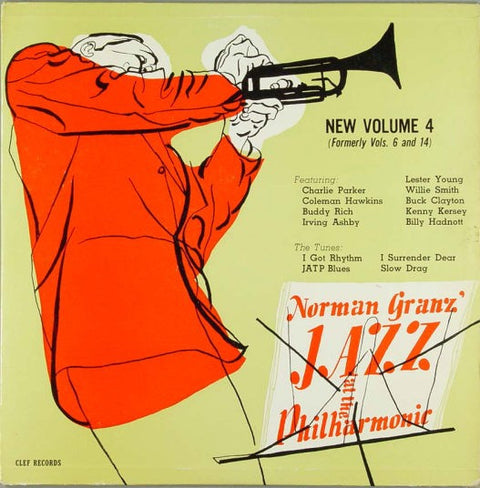 Front cover of Norman Granz' Jazz At The Philharmonic – Norman Granz' Jazz At The Philharmonic New Volume 4 (Formerly Vols. 6 And 14), Clef Records, US, 1955