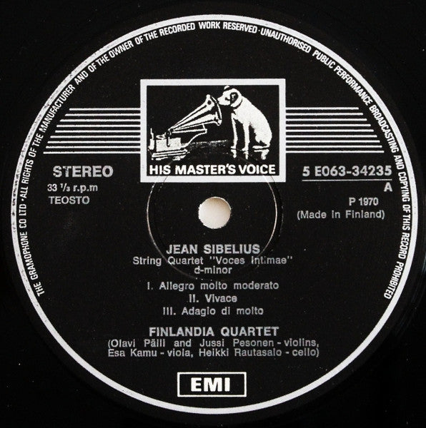 Jean Sibelius, Finlandia Quartet – String Quartet Voces Intimae D-Minor, image 3