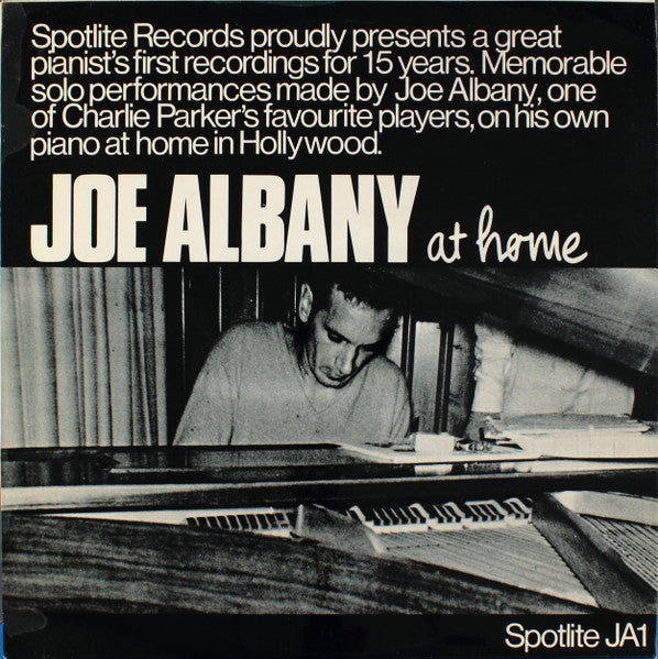 Front cover of Joe Albany – At Home, Spotlite Records, UK, 1972