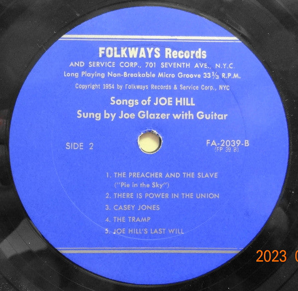 Joe Glazer – Songs Of Joe Hill Sung By Joe Glazer, image 4