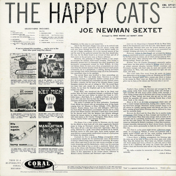 Joe Newman Sextet – The Happy Cats, image 2
