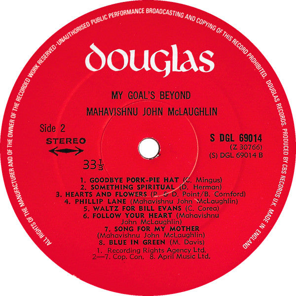 Mahavishnu John McLaughlin – My Goal's Beyond, image 5