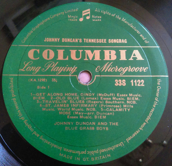 Johnny Duncan – Johnny Duncan's Tennessee Song Bag, image 4