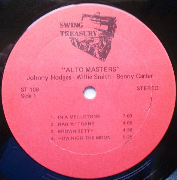 Johnny Hodges - Benny Carter - Willie Smith – Great Moments In Jazz Vol. 2: Alto Masters, image 3