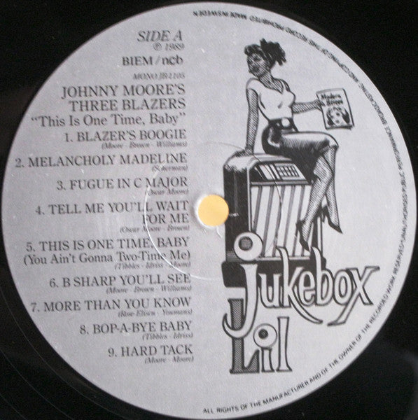 Johnny Moore's Three Blazers – This Is One Time, Baby, image 3