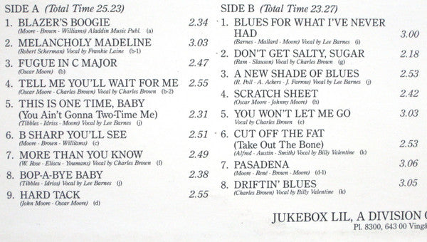 Johnny Moore's Three Blazers – This Is One Time, Baby, image 5