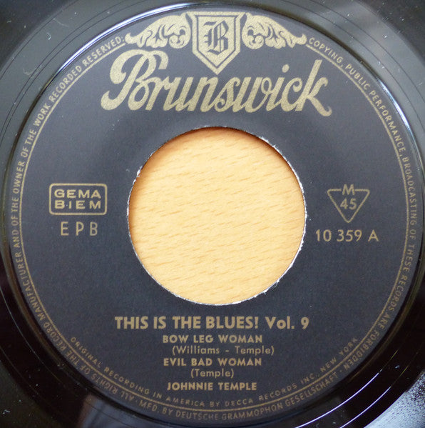 Johnnie Temple, Jesse James – This Is The Blues - Vol. 9, image 3