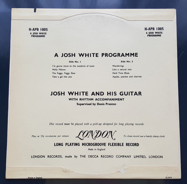 Josh White – A Josh White Programme, image 3