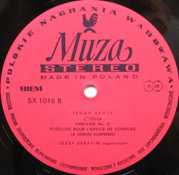 Józef Serafin, Jehan Alain – Józef Serafin Plays Organ Works By Jehan Alain, image 4