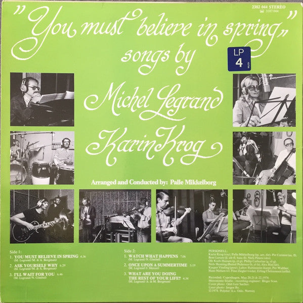 Karin Krog – You Must Believe In Spring (Songs By Michel Legrand), image 2
