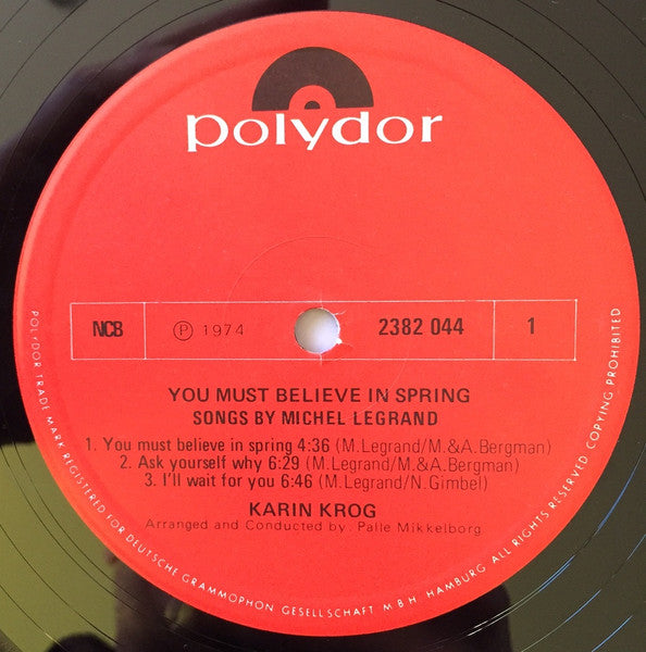 Karin Krog – You Must Believe In Spring (Songs By Michel Legrand), image 3