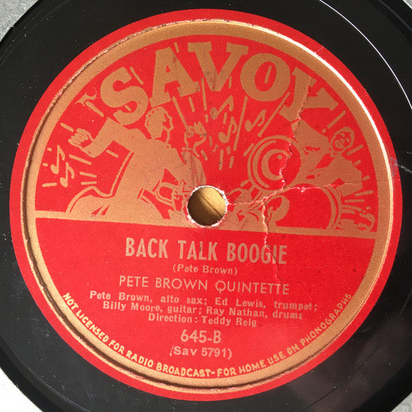 Kenny Watt's Hot Five / Pete Brown Quintette – Shame On You / Back Talk Boogie, image 2