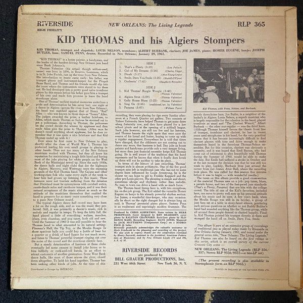 Kid Thomas And His Algiers Stompers – Kid Thomas And His Algiers Stompers, image 4