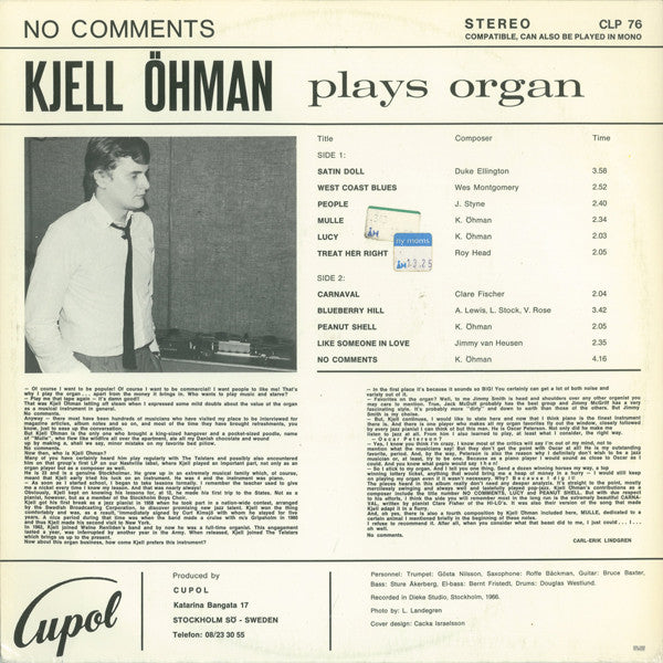 Kjell Öhman – "No Comments!", image 2