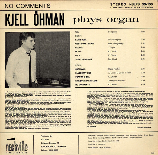 Kjell Öhman – No Comments!, image 2