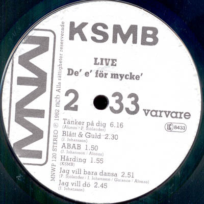 KSMB – Live - De' E' För Mycke', image 4