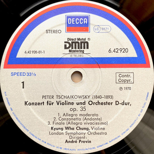 Kyung Wha Chung, Tschaikowsky / Bruch – Violinkonzerte, image 3