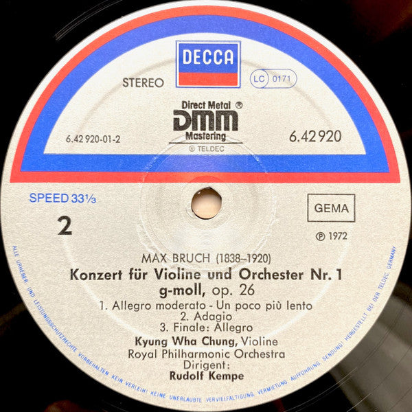 Kyung Wha Chung, Tschaikowsky / Bruch – Violinkonzerte, image 4