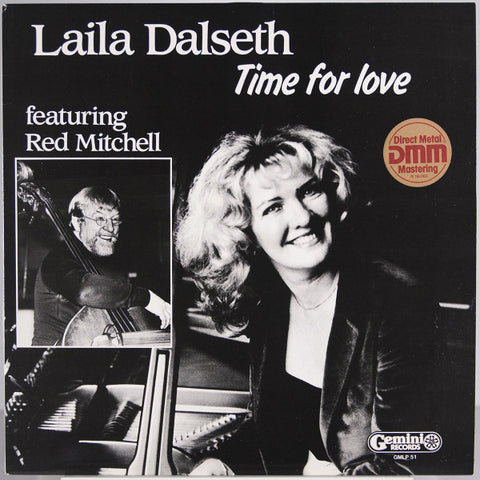 Front cover of Laila Dalseth Featuring Red Mitchell – Time For Love, Gemini Records, Norway, 1986